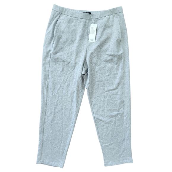 Eileen Fisher Slouch Ankle Supersoft Pants‎ L Grey Minimalist Loungewear Casual - Picture 1 of 8